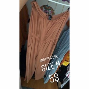 Strapless Orange Jumpsuit